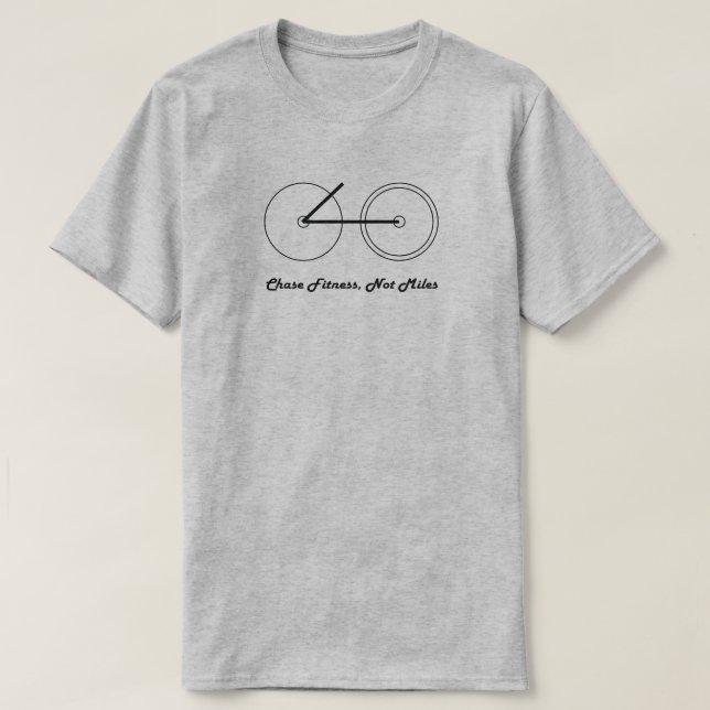 Camiseta Ejercicio saludable de fitness en bicicleta (Diseño del anverso)