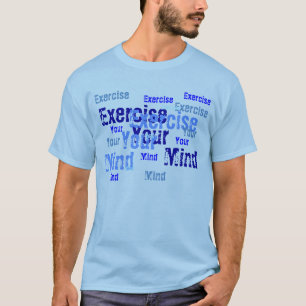 Camiseta Ejercite su mente - azul