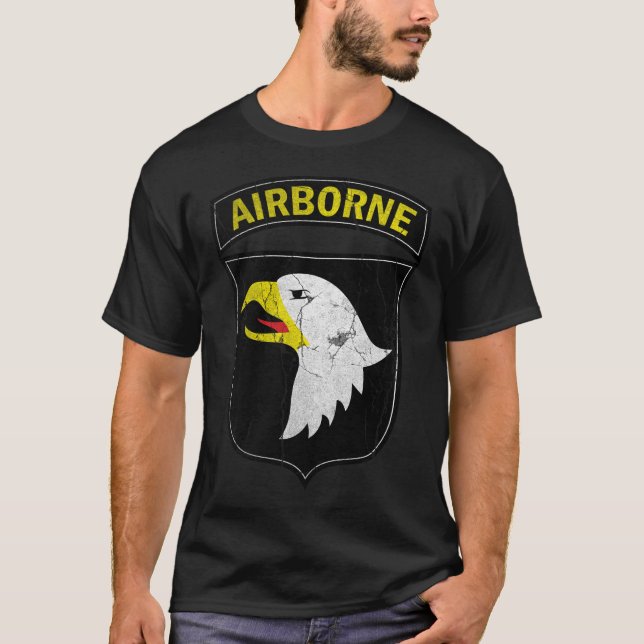 Camiseta Ejército aerotransportado 101 Eagle de griterío (Anverso)