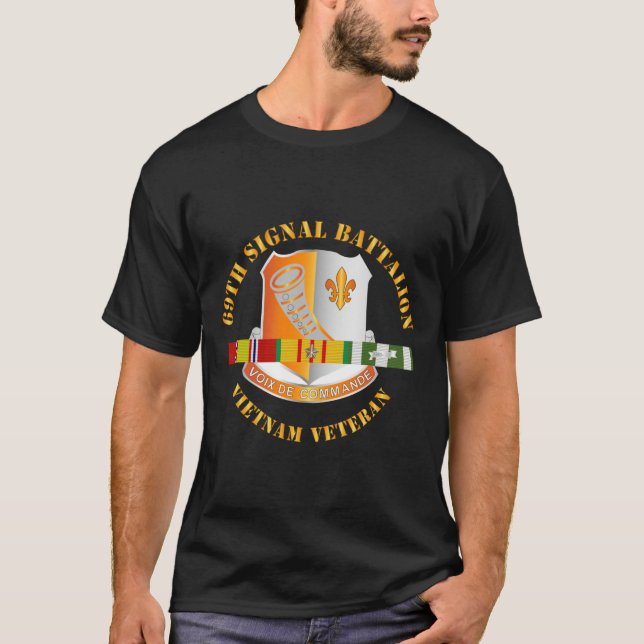 Camiseta Ejército - Batallón de señal número 69 - Veterano  (Anverso)