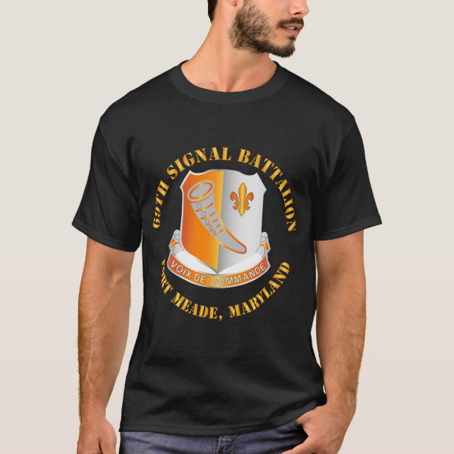 Camiseta Ejército - Batallón de Señales 69 - Fort Meade Mar (Anverso)