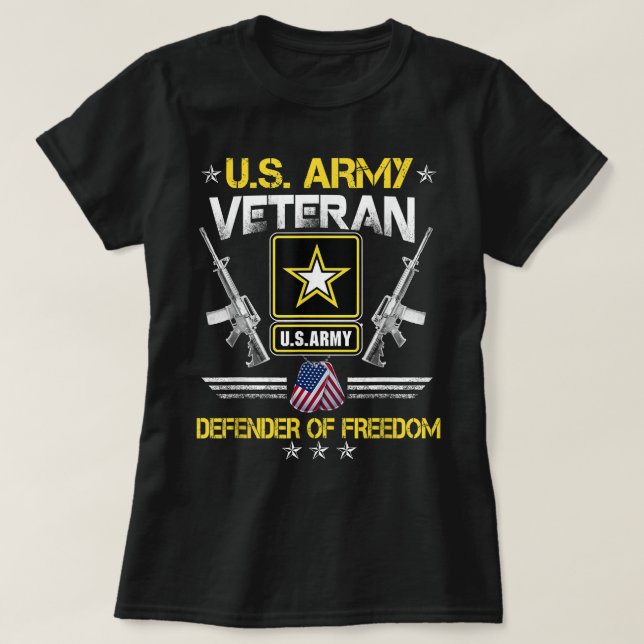 Camiseta Ejército de EEUU Orgulloso Veterano del Ejército V (Diseño del anverso)