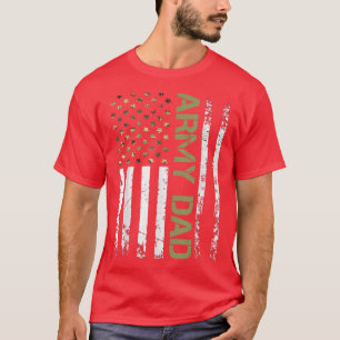 Camiseta Ejército de los hombres papá bandera de Estados Un