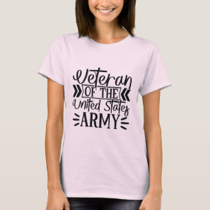 Camiseta Ejército de mujeres veterano militar orgulloso