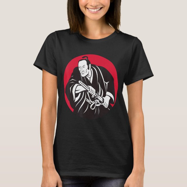 Camiseta Ejército de Samurai Medieval Japonés Guerrero Shog (Anverso)