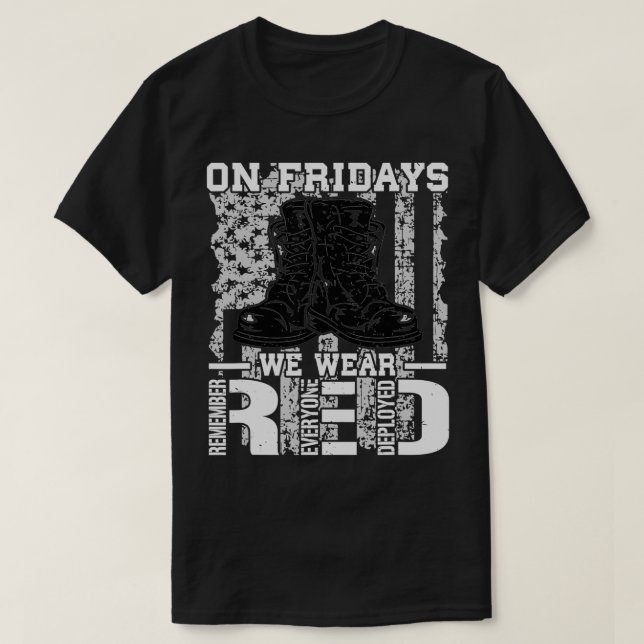 Camiseta Ejército del Viernes Rojo Recuerda A Todos Despleg (Diseño del anverso)