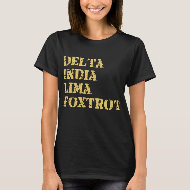 Camiseta Ejército Foxtropo de Delta India Lima (Anverso)