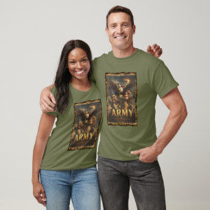 Camiseta "EJÉRCITO" Gráfico con águila y bandera