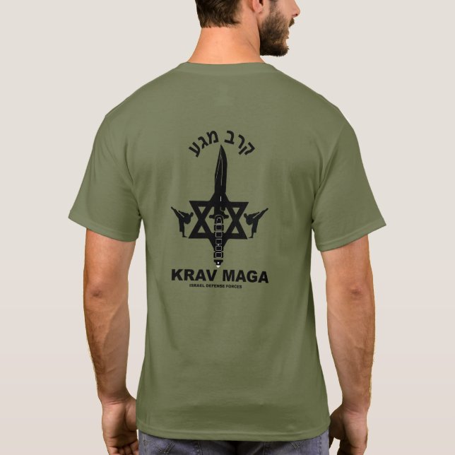 Camiseta Ejército Israelí de Fdi Krav Maga Estrella de Comb (Reverso)