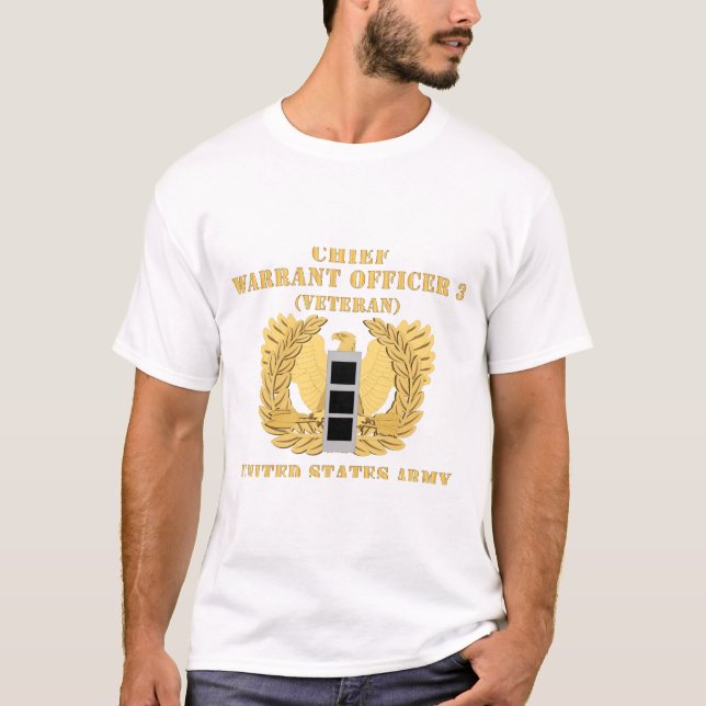 Camiseta Ejército - Oficial Jefe de Orden - CW03 - Veterano (Anverso)