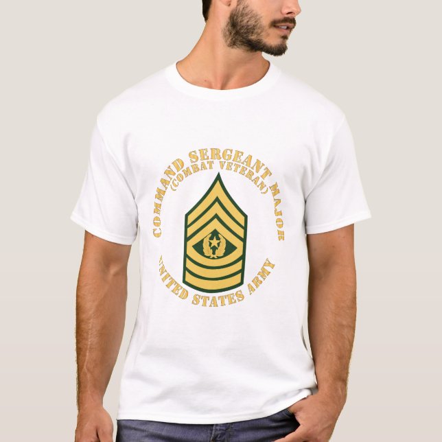 Camiseta Ejército - Sargento mayor - CSM - Veter de Combate (Anverso)