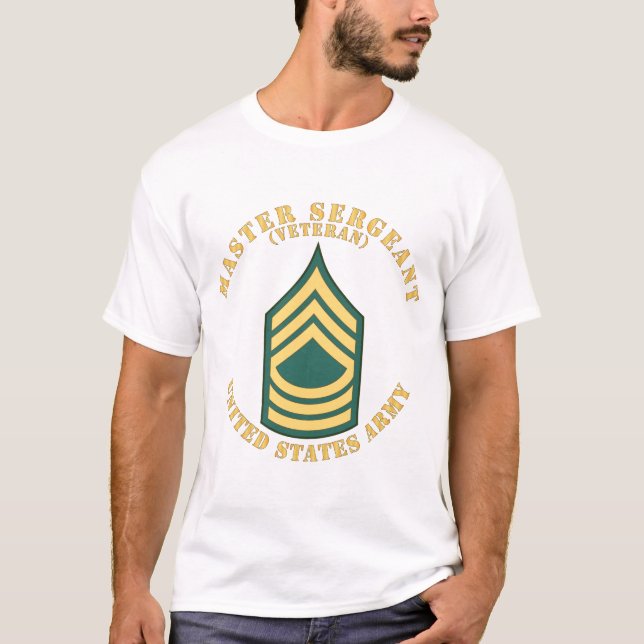 Camiseta Ejército - Sargento mayor - MSG - Retirado - Plano (Anverso)