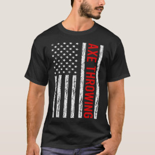 Camiseta Ejes de lanzamiento de hacha de bandera de Estados