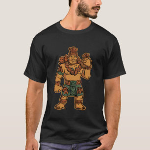 Camiseta Ek Chuah Maya Dios Diosa Antigua Chocolate Mercha