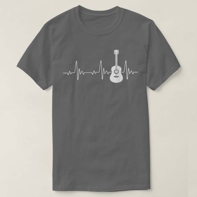 Camiseta EKG Guitar Heartbeat Guitar Player Musical Women M (Diseño del anverso)