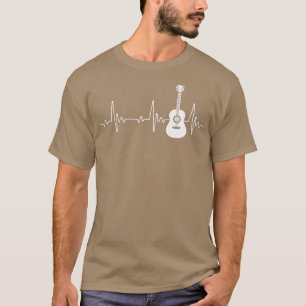 Camiseta EKG Guitar Heartbeat Guitarra Jugadora Musicales M