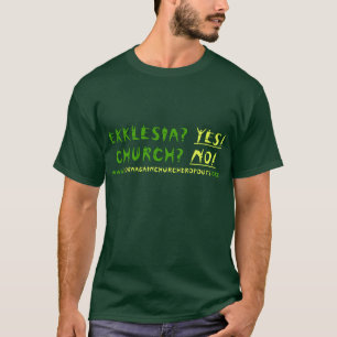 Camiseta ¿Ekklesia? ¡SÍ! en verde de savia/amarillo del