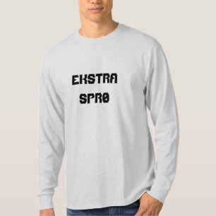 Camiseta ekstra sprø, extra crujiente/loco en noruego