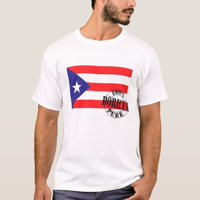 Camiseta El 100% Boricua puro (Anverso)