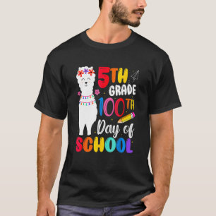 Camiseta El 100° Día de la Escuela No Prob Llama Happy 100t