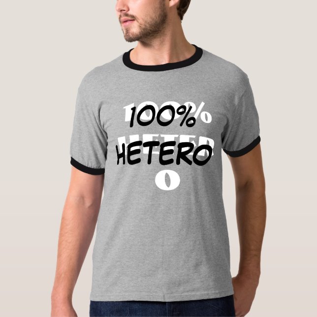 Camiseta El 100% HETERO (Anverso)