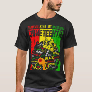 Camiseta El 10 de junio el cabello negro africano recuerda
