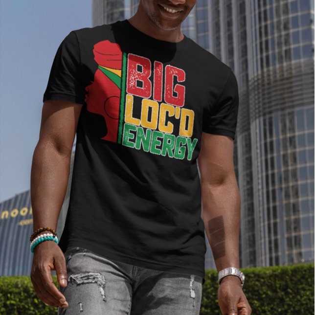 Camiseta El 11 de junio Big Loc'd Energy Black Freedom (Subido por el creador)