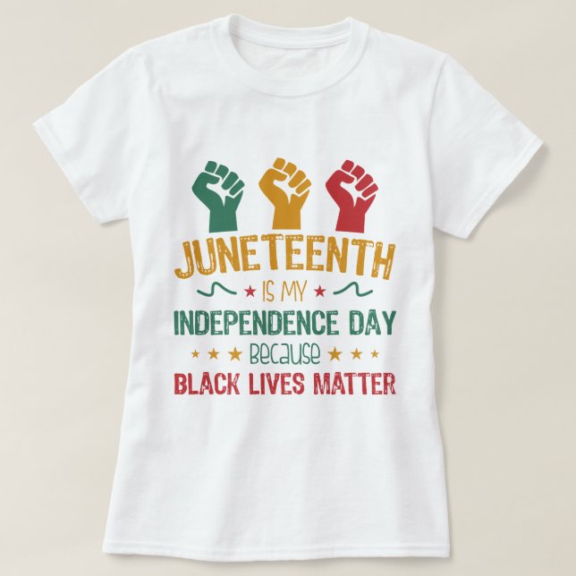 Camiseta El 11 de junio es mi Día de la Independencia Afric (Diseño del anverso)