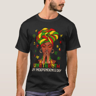 Camiseta El 11 de junio es mi Día de la Independencia Afro 