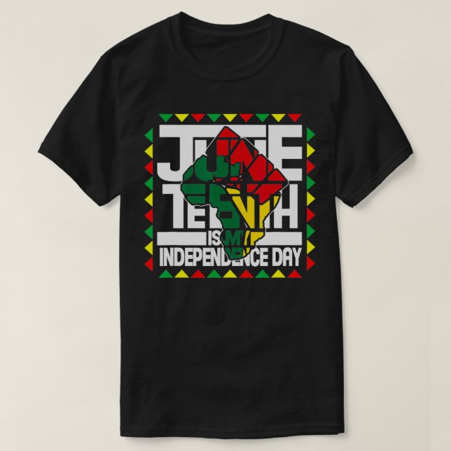 Camiseta El 11 de junio es mi Día de la Independencia Mapa  (Diseño del anverso)