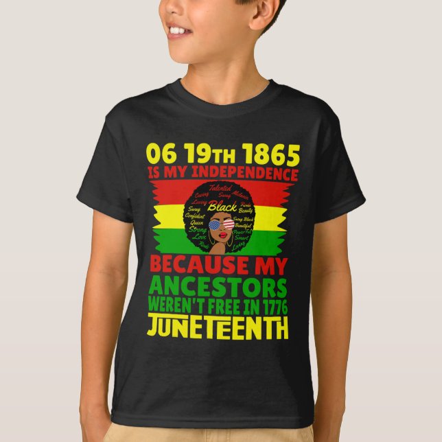 Camiseta El 11 de junio es mi Día de la Independencia Negro (Anverso)