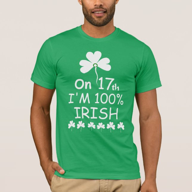 Camiseta 'El 17 soy 100% irlandés' (Anverso)