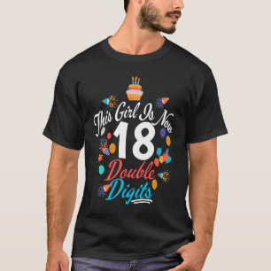 Camiseta El 18 cumpleaños es ahora 18 dígitos dobles
