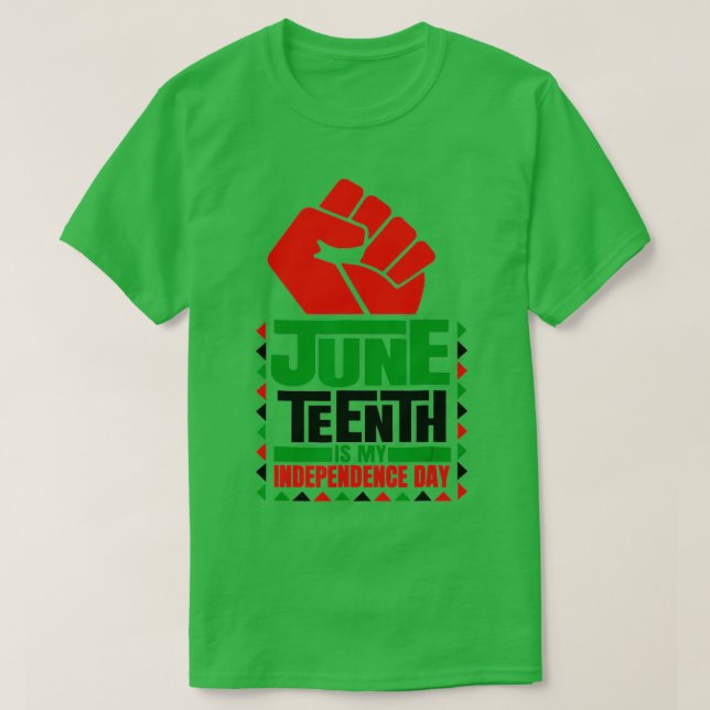 Camiseta El 19 de Junio Es Liberado Mi Día De La Independen (Diseño del anverso)