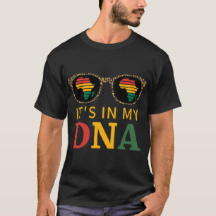 Camiseta El 19 De Junio Está En Mi ADN Africa Leopardo Blac
