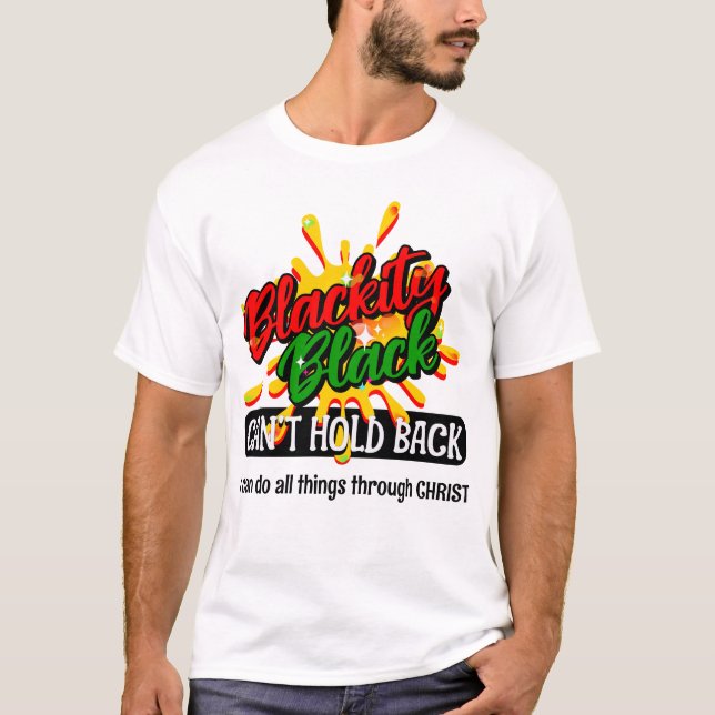 Camiseta El 19 de junio no puede volver al cristiano NEGRO (Anverso)