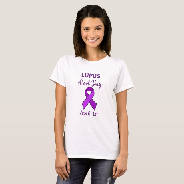 Camiseta El 1 de abril es el Día de Alerta del Lupus (Anverso completo)