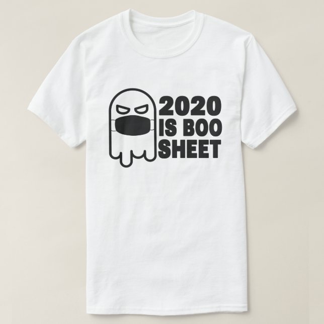 Camiseta El 2020 es un fantasma gracioso en Halloween másca (Diseño del anverso)