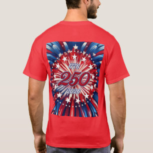 Camiseta El 250 cumpleaños de América 1776-2026 Fuegos Arti
