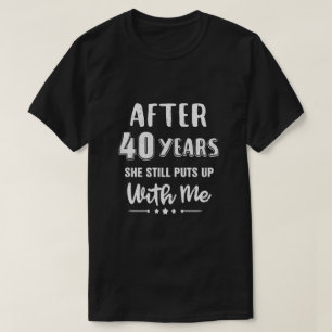 Camiseta El 40° Aniversario Del Boda Gracioso Regalo De Mar