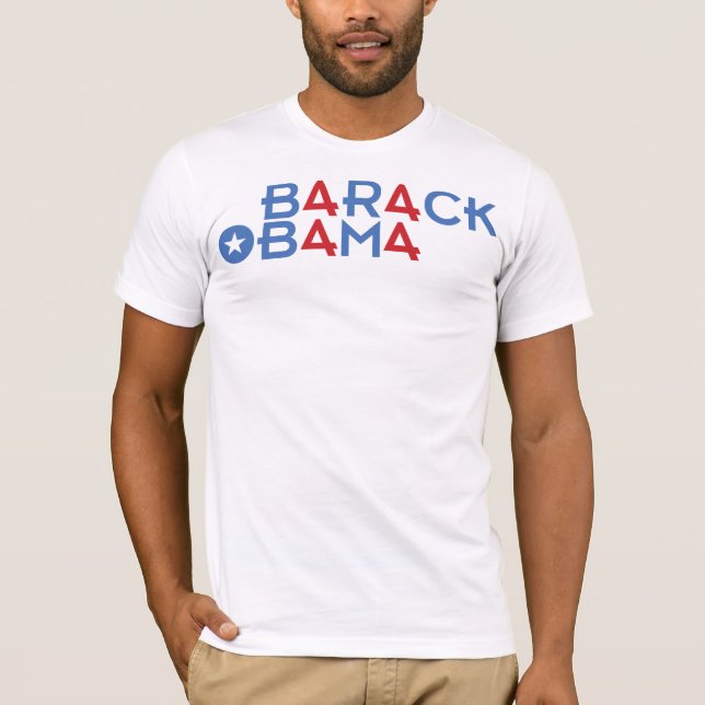 Camiseta El 44.o presidente, Barack Obama, cuatro rojo 4 (Anverso)