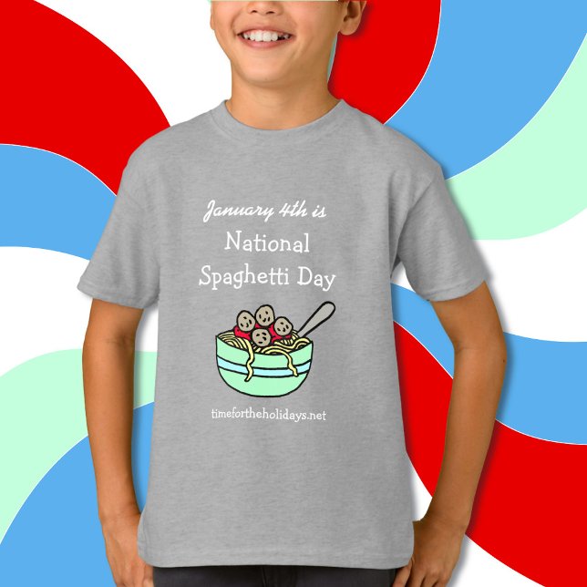 Camiseta El 4 de enero es el Día Nacional del Espagueti (Subido por el creador)