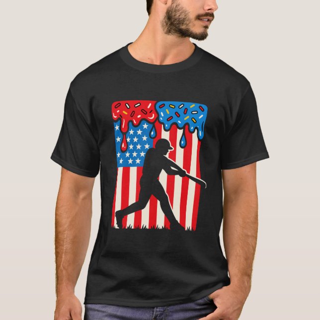Camiseta El 4 de julio de 2014, el equipo de béisbol Bander (Anverso)