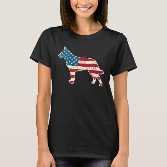 Camiseta El 4 de julio de Amer, el perro de ganado australi (Anverso)