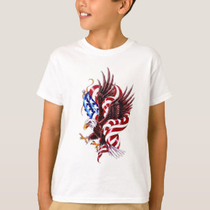 Camiseta el 4 de julio Eagle y ilustracion de la bandera