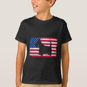 Camiseta El 4 De Julio, Un Perro Terrier De Escocia, Améric