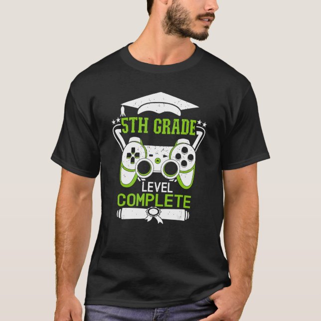 Camiseta El 5º Grado Completado Es Graduado Guay De 5º Grad (Anverso)
