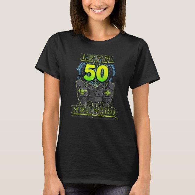 Camiseta El 50º nivel de cumpleaños 50 llegó a los hombres  (Anverso)