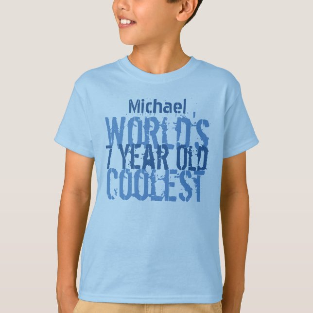 Camiseta El 7° cumpleaños del niño más frío del mundo de 7  (Anverso)