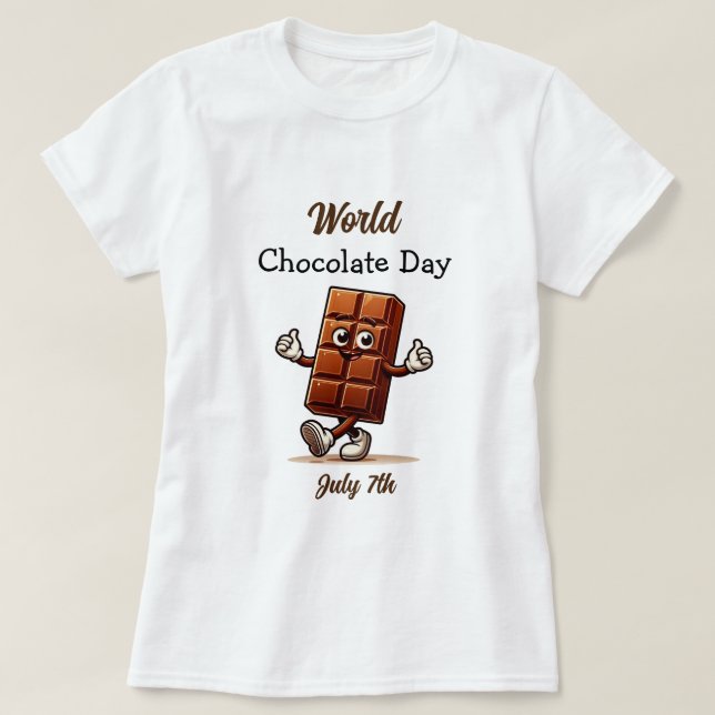 Camiseta El 7 de julio es el Día Mundial del Chocolate (Diseño del anverso)